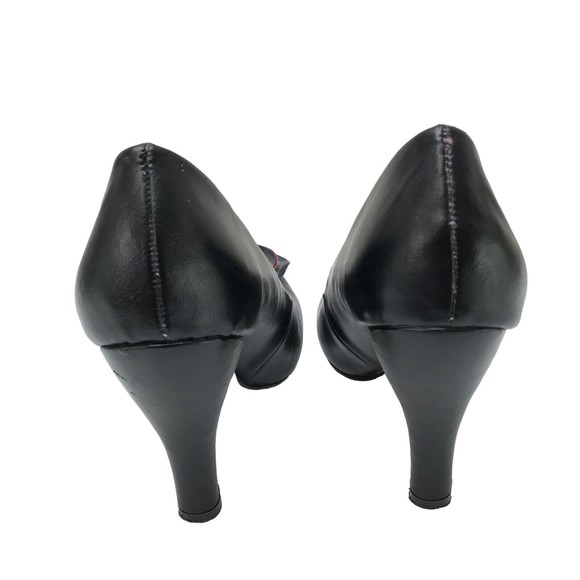 MADDEN GIRL Pin Up SASHHA Black Faux Leather Shoes Heels Size 7 - Picture 4 of 7